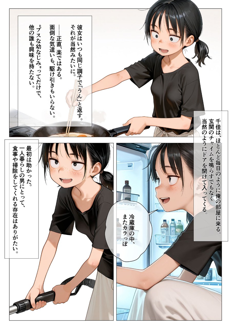 ちいぶす-おっぱい小さくてブスだけどいつでもヤレる幼馴染- モザイク版 試し読みサンプル4ページ目
